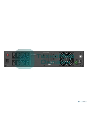 Источник бесперебойного питания CBR PLS-2KRT-8I-LCHERSC Line Interactive Smart 2000/1800 RT 8 x C13, LCD, HID-USB, RS232, EPO, SNMP slot