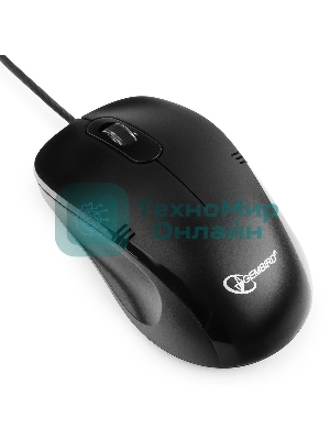 Мышь проводная Gembird MOP-100 черный, 1000 dpi, USB, кнопки - 3