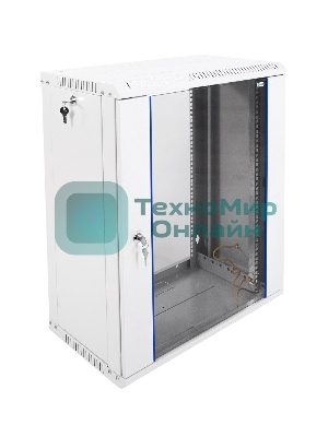Шкаф телеком. настенный разборный 15U (600х350) дверь стекло (ШРН-Э-15.350) (1 коробка)
