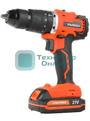 Дрель-шуруповерт Patriot BR 210Li-h UES, 21 В, 2 Ач, 50 Нм, бесщеточный, ударный