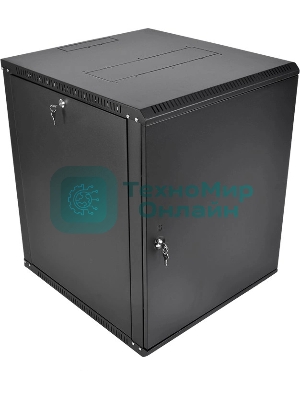 Шкаф телекоммуникационный настенный разборный ЦМО ЭКОНОМ 15U (600 350) дверь металл, черный