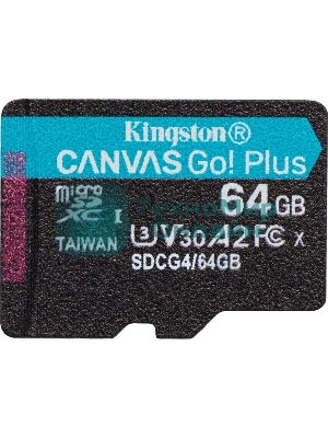 Флеш карта microSDXC 64Gb Kingston SDCG4/64GbSP Canvas Go! Plus V30 A2 w/o adapter