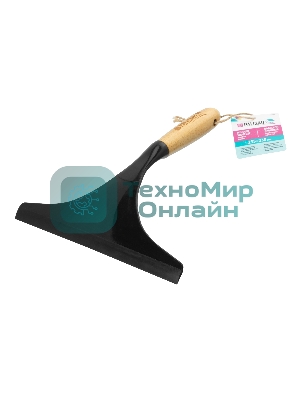 Водосгон оконный 235х230 мм, бамбуковая рукоятка, Home Palisad