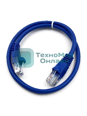 Патч-корд Buro cat.5e molded 0.5м голубой RJ-45 (m)-RJ-45 (m)