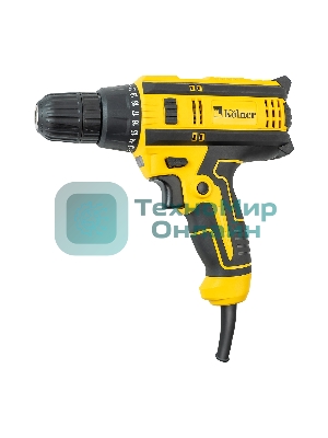 Дрель ударная электрическая Kolner KED 300V 300 Вт, 0- 800 об/мин, быстрозажимной двухмуфтовый патрон 0,8-10 мм, максимальный крутящий момент 14Нм, число ступеней крутящего момента 20+1