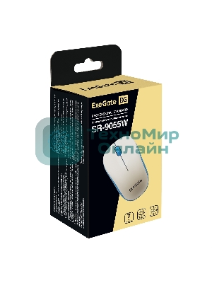 Мышь беспроводная ExeGate Professional Standard SR-9055W белый, 1200 dpi, радиоканал, USB, кнопки - 3