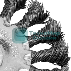 Щетка для УШМ Сибртех 100 мм, посадка 22,2 мм, Плоская, крученая проволока 0,5 мм