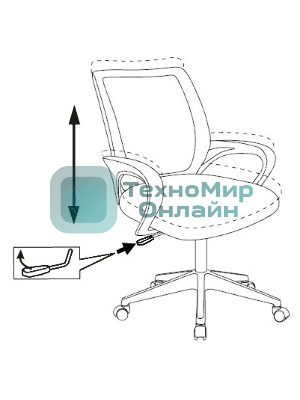 Кресло Бюрократ CH-695NLT/BLACK черный, сетка, 120 кг, механизм качания