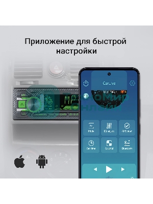 Автомагнитола Digma MCP-515, 1 DIN, Bluetooth, USB Type-A, AUX, пульт ДУ