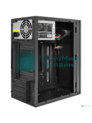 Компьютерный корпус Minitower ExeGate BAA-308U2 (mATX, без БП, 1хUSB/2хUSB 3.0, HD Audio, черный)