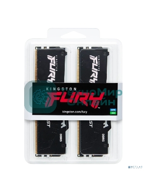 Оперативная память Kingston Fury Beast AMD, DDR5, 64Gb (2x32 Gb), 6000 MHz, CL36, радиатор, черный