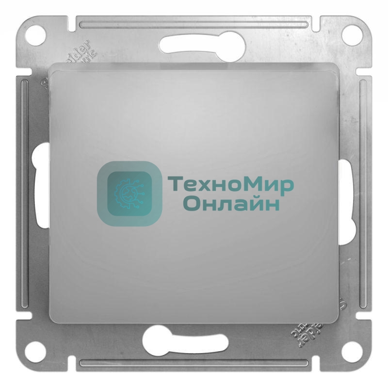 Выключатель 1-клавишный, сх.1, 10АХ, механизм, алюминий