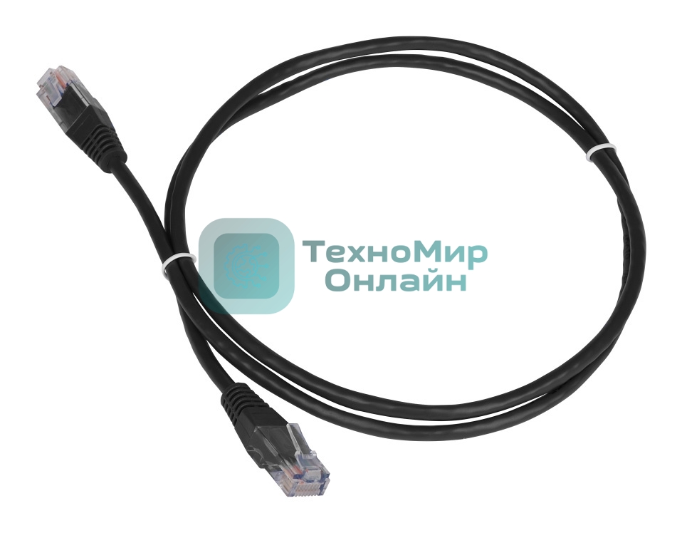 Патч-корд Lanmaster TWT UTP кат.5e, с заливными колпачками, 0.3 м, черный