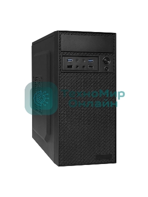 Компьютерный корпус Minitower ExeGate EX291271RUS BAA-109U2 (mATX, без БП, 2*USB+2*USB 3.0, аудио, черный)