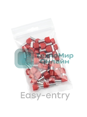 Наконечник штыревой втулочный изол. НШвИ(2) 10.0-14 (уп. 50 шт) EKF nhvi2-10.0-14