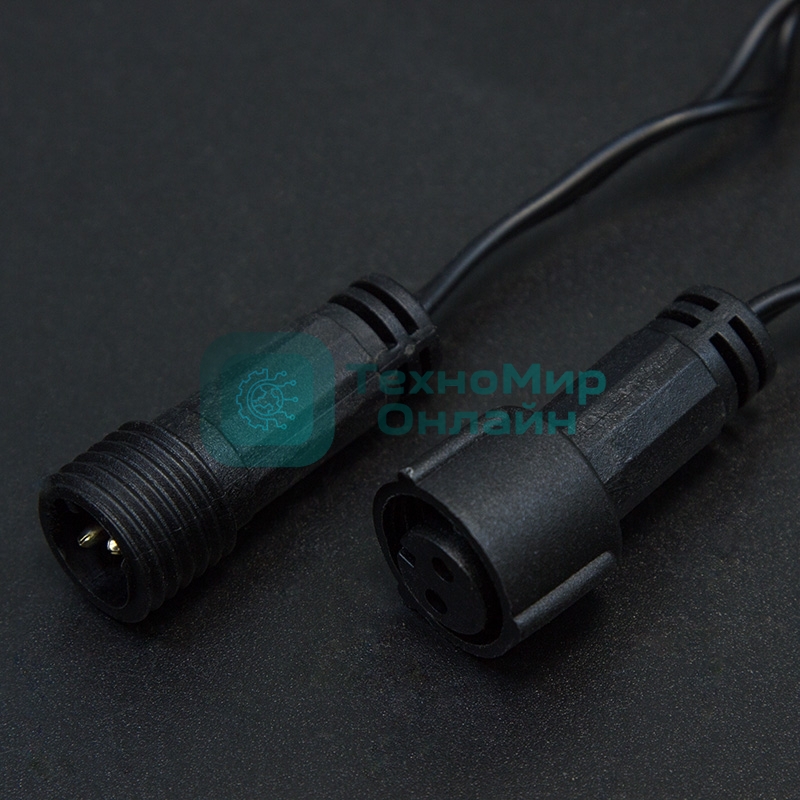 Гирлянда Neon-Night Нить 10м, свечение с динамикой, черный ПВХ, 230В, RGB