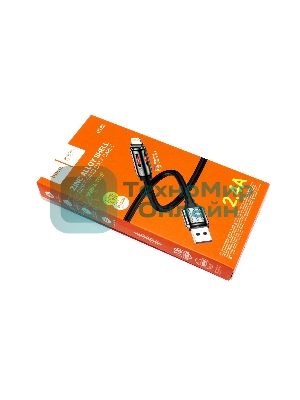 Кабель USB HOCO U136 Prize, USB - Lightning, 2.4А, 1.2м, черный