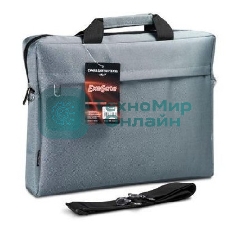 Сумка для ноутбука ExeGate EX205136RUS Start S15 Grey, серая, полиэстер, для ноутбуков до 15.6