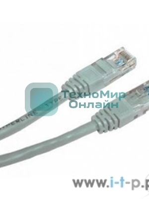 Патч-корд UTP, кат 5e, 0.25м с RJ45 серый