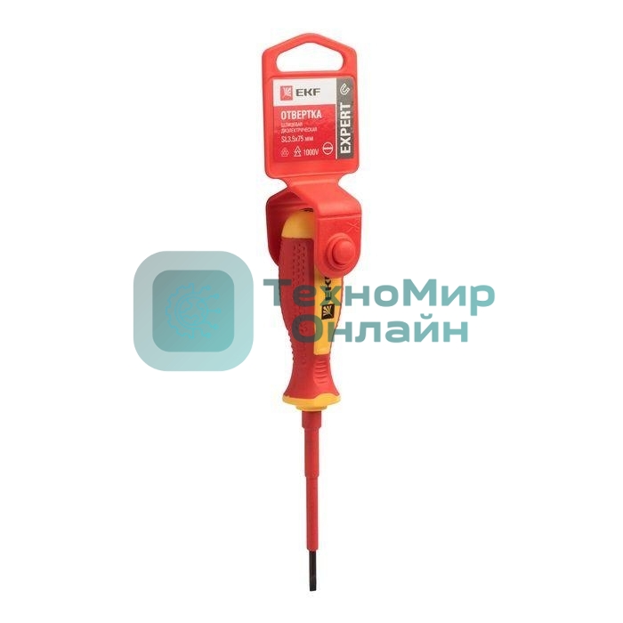 Отвертка SL3х75мм Expert 1000В PROхima EKF sl-3-75-exp-in