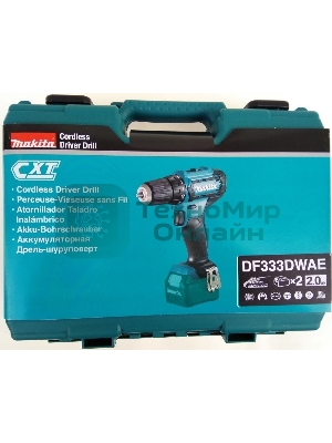 Дрель-шуруповерт аккумуляторная Makita DF333DWAE Аккумуляторная, Кейс