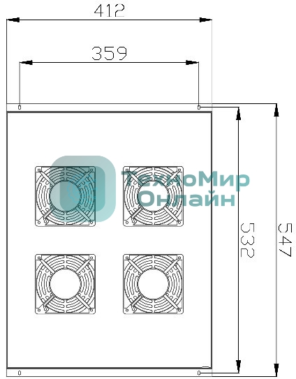 Модуль вентиляторный NTSS (NTSS-FAN4/800) 4 вент. серый (упак.:1шт)