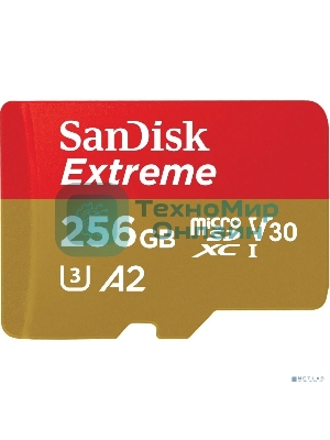 Флеш карта microSD 256Gb SanDisk microSDXC Class 10 UHS-I A2 C10 V30 U3 Extreme 190MB/s