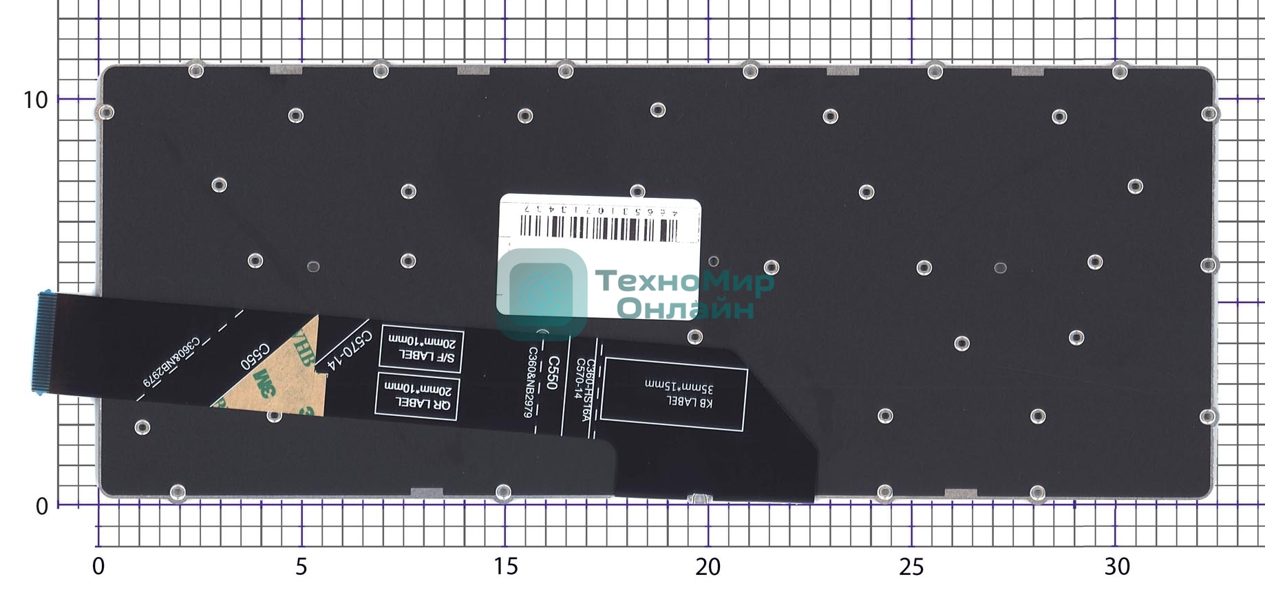 Клавиатура для ноутбука Lenovo Flex 5 CB-13 черная