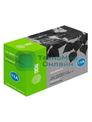 Картридж лазерный Cactus CS-Q6511A черный (6000 стр.) для HP 2410/2420/2430