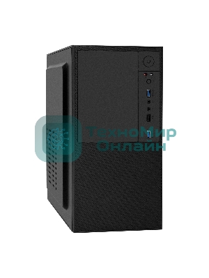 Компьютерный корпус Minitower ExeGate BAA-308U2-AAA350 (mATX, БП AAA350 с вент. 8см, 1хUSB+2хUSB 3.0, HD Audio, черный)