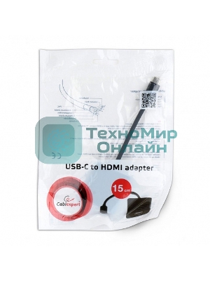 Переходник Cablexpert USB Type-C/HDMI, 15 см, пакет (A-CM-HDMIF-01)