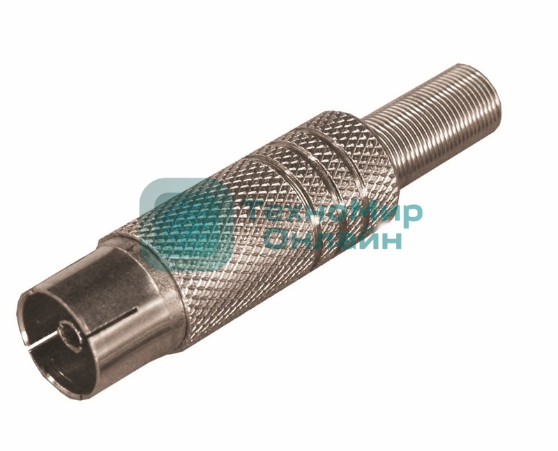 Разъем гнездо TV никель c пружиной Rexant