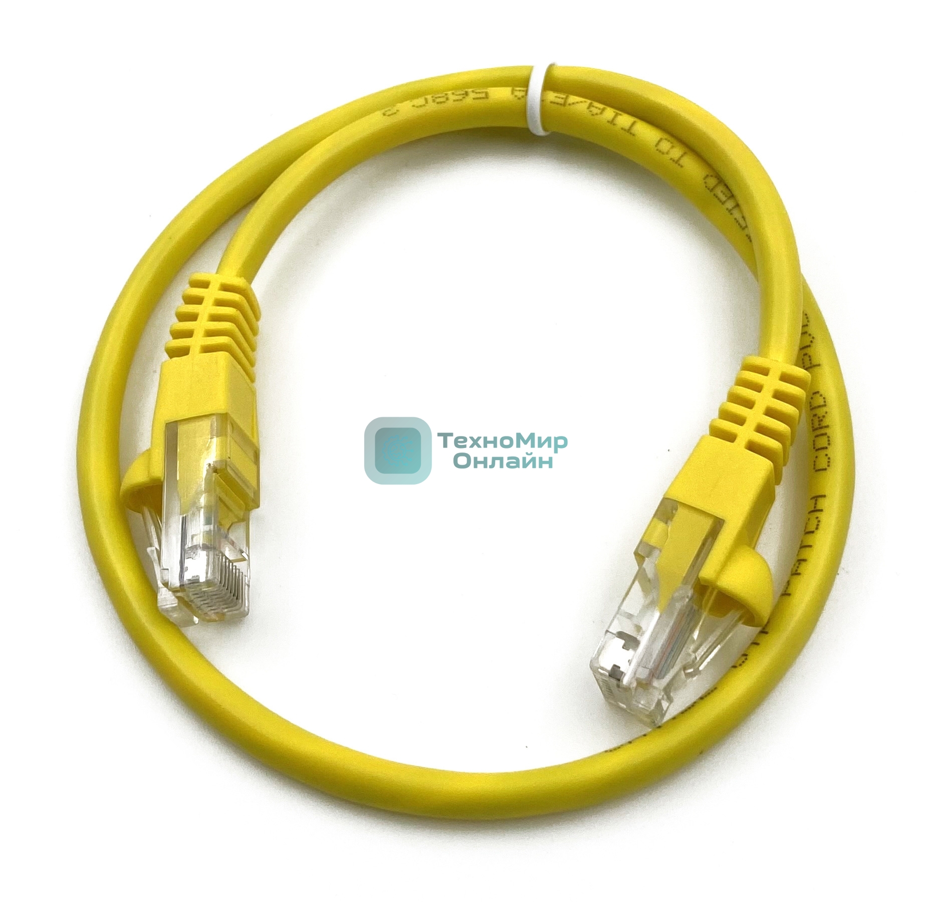 Патч-корд Buro cat.5e molded 0.5м желтый RJ-45 (m)-RJ-45 (m)