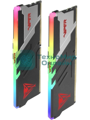 Оперативная память Patriot Viper Venom, DDR5, 32GB (2x16GB), 5600MHz, CL36, DIMM, с радиаторами, RGB, черный