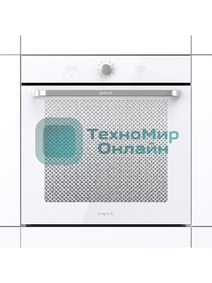 Электрическая духовка Gorenje BOS67371SYW 60 см, 77 л, Коллекция: Simplicity, Очистка паром AquaClean, 12 режимов, белый