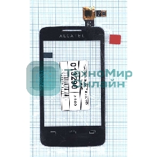 Сенсорное стекло (тачскрин) для Alcatel One Touch Tribe 3041D черное