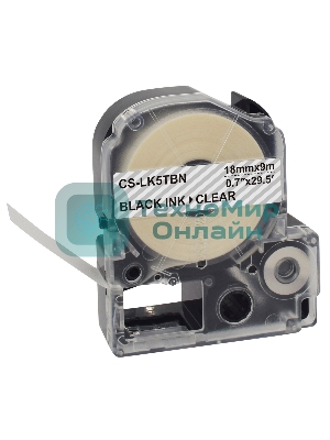 Картридж ленточный Cactus CS-LK5TbN черный для Epson LW400/LW700/LW600P/LW1000P/K400/Z700/Z900