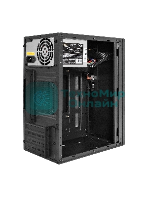 Компьютерный корпус Minitower ExeGate BAA-308U2-AAA350 (mATX, БП AAA350 с вент. 8см, 1хUSB+2хUSB 3.0, HD Audio, черный)
