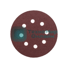 Диск абразивный Kranz на ворсовой основе, на липучке, перфорированный, P180, 125мм, 10 шт.