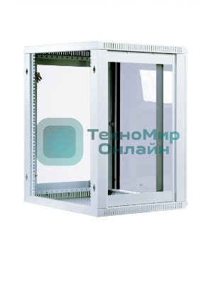 Шкаф телекоммуникационный настенный разборный 12U (600х650), съемные стенки, дверь стекло