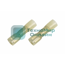 Клемма плоская Rexant полностью изолированная термоусаживаемая гнездо 6.6 мм 4-6 мм² (РПи-м-т 6.0-(6.3) желтый