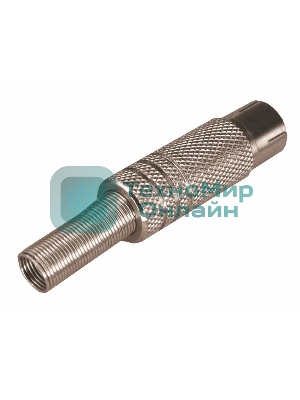 Разъем гнездо TV никель c пружиной Rexant