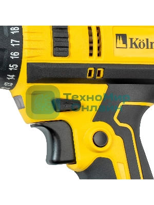 Дрель ударная электрическая Kolner KED 300V 300 Вт, 0- 800 об/мин, быстрозажимной двухмуфтовый патрон 0,8-10 мм, максимальный крутящий момент 14Нм, число ступеней крутящего момента 20+1