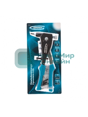 Заклепочник ручной Gross для резьбовых заклепок, заклепки М3, М4, М5, M6