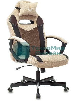 Кресло Бюрократ VIKING 6 KNIGHT BR FABRIC коричневый, ткань, 120 кг, механизм качания