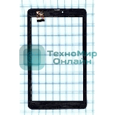 Сенсорное стекло (тачскрин) для Irbis TZ874, черное с рамкой
