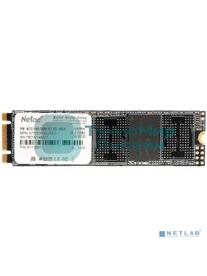 Накопитель SSD Netac N535N, 512Gb, M.2 2280, SATA-III, R/W 540/490
