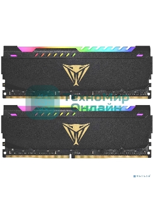 Оперативная память Patriot Viper Steel, DDR4, 16GB (2x8GB), 3600MHz, CL20, DIMM, с радиатором, RGB, черный