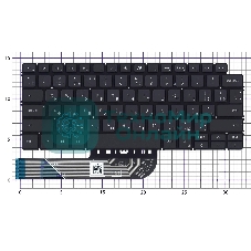 Клавиатура для ноутбука Dell Latitude 3301 черная без рамки