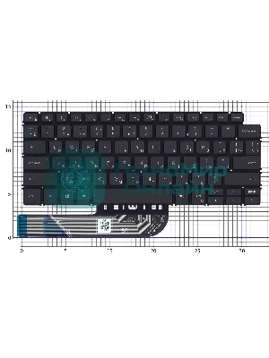 Клавиатура для ноутбука Dell Latitude 3301 черная без рамки